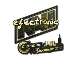 Samolepka (electroNic zlatá PGL Stockholm 2021)