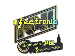 Klistermærke (electroNic holo Stockholm 2021)