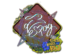Klistermærke (es3tag glitter Rio 2022)