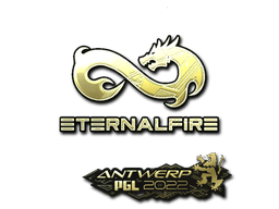 Samolepka (Eternal Fire zlatá PGL Antwerp 2022)