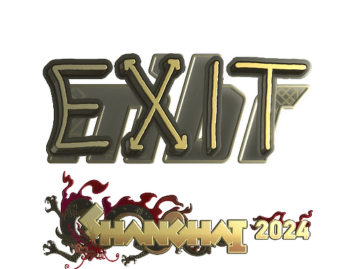 Samolepka (exit zlatá Perfect World Shanghai 2024)