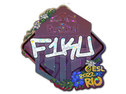 Klistermærke (F1KU glitter Rio 2022)