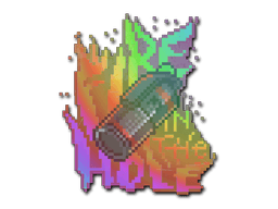 Klistermærke (Fire in the Hole holo)