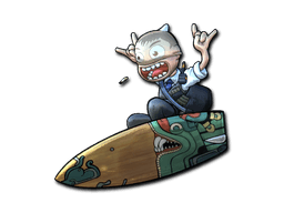 Klistermærke (Fire Serpent Surf K folie)