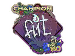 Klistermærke (FL1T Glitter, mester Rio 2022)