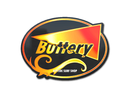 Klistermærke (Flame Buttery holo)