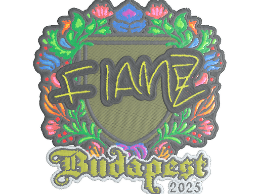 Klistermærke (FlameZ broderet Budapest 2025)
