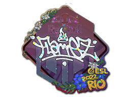 Klistermærke (FlameZ glitter Rio 2022)