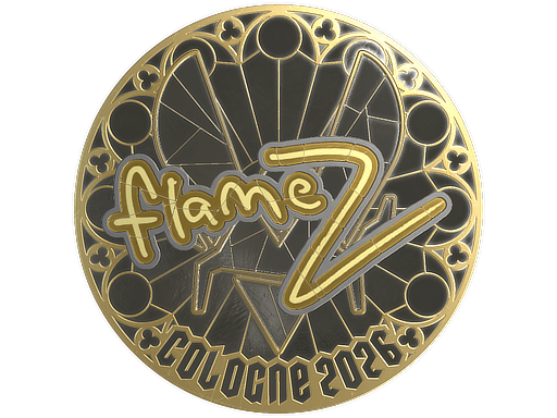 Klistermærke (FlameZ guld Cologne 2026)