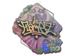 Klistermærke (FlameZ holo Rio 2022)