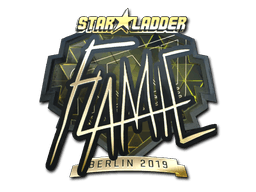 Samolepka (flamie zlatá Berlin 2019)