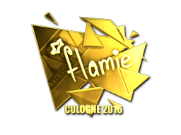 Samolepka (flamie zlatá ESL Cologne 2016)