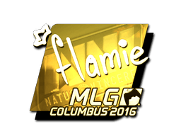 Samolepka (flamie zlatá MLG Columbus 2016)