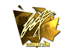 Klistermærke (fox guld Cologne 2016)
