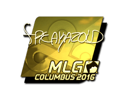 Samolepka (freakazoid zlatá MLG Columbus 2016)