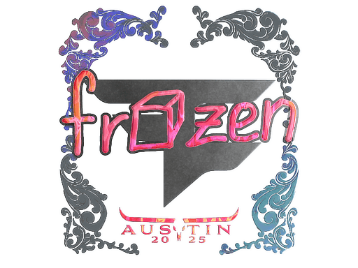 Samolepka (frozen holografická BLAST.tv Austin 2025)