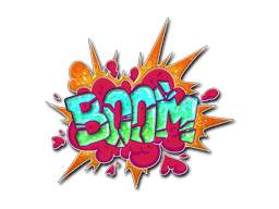 Klistermærke (Go Boom glitter)