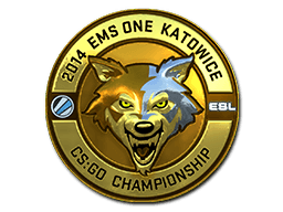 Klistermærke (Gold ESL Wolf folie Katowice 2014)