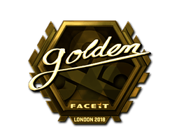 Samolepka (Golden zlatá London 2018)