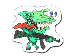 Samolepka (Green Shark Shooter)