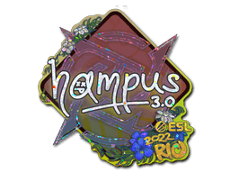 Klistermærke (hampus glitter Rio 2022)
