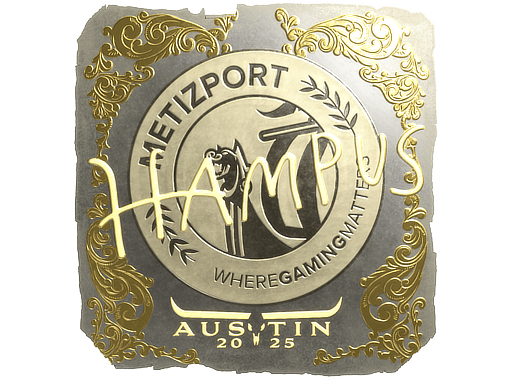 Samolepka (hampus zlatá BLAST.tv Austin 2025)