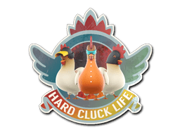 Klistermærke (Hard Cluck Life holo)