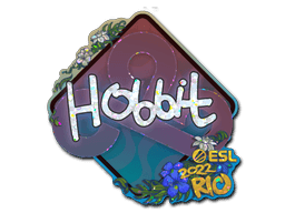 Klistermærke (Hobbit glitter Rio 2022)
