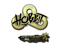 Samolepka (Hobbit zlatá PGL Antwerp 2022)