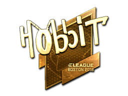 Samolepka (Hobbit zlatá Boston 2018)