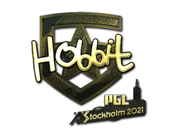 Samolepka (HObbit zlatá PGL Stockholm 2021)