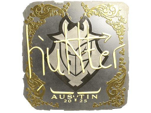 Klistermærke (huNter- guld Austin 2025)