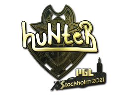 Klistermærke (huNter- guld Stockholm 2021)