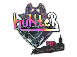 Klistermærke (huNter- holo Stockholm 2021)