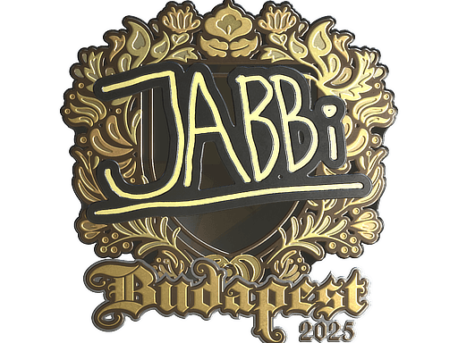 Klistermærke (jabbi guld Budapest 2025)