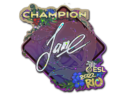 Klistermærke (Jame Glitter, mester Rio 2022)