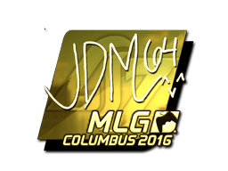 Samolepka (jdm64 zlatá MLG Columbus 2016)