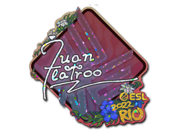 Klistermærke (juanflatroo glitter Rio 2022)