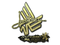 Samolepka (juanflatroo zlatá PGL Antwerp 2022)