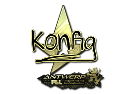 Samolepka (k0nfig zlatá PGL Antwerp 2022)