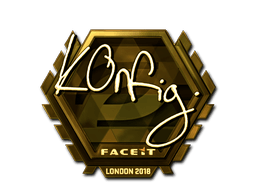 Samolepka (k0nfig zlatá London 2018)