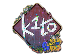 Klistermærke (k1to glitter Rio 2022)