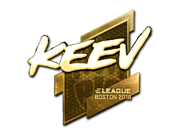 Klistermærke (keev guld Boston 2018)