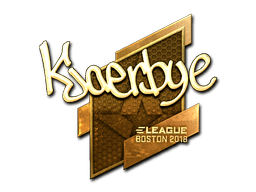 Samolepka (Kjaerbye zlatá Boston 2018)
