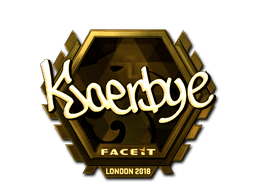 Samolepka (Kjaerbye zlatá London 2018)