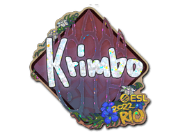 Klistermærke (Krimbo glitter Rio 2022)