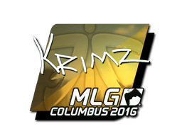 Klistermærke (KRIMZ folie MLG Columbus 2016)