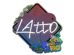 Klistermærke (latto glitter Rio 2022)