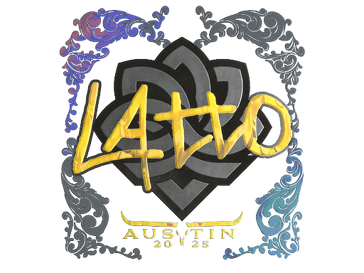 Klistermærke (latto holo Austin 2025)