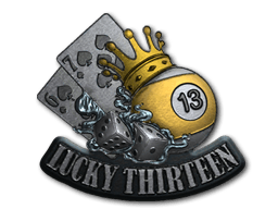 Klistermærke (Lucky 13 folie)